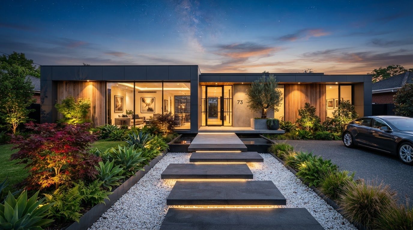 Futuristic Front Yard Concept 01 — large format concept visual