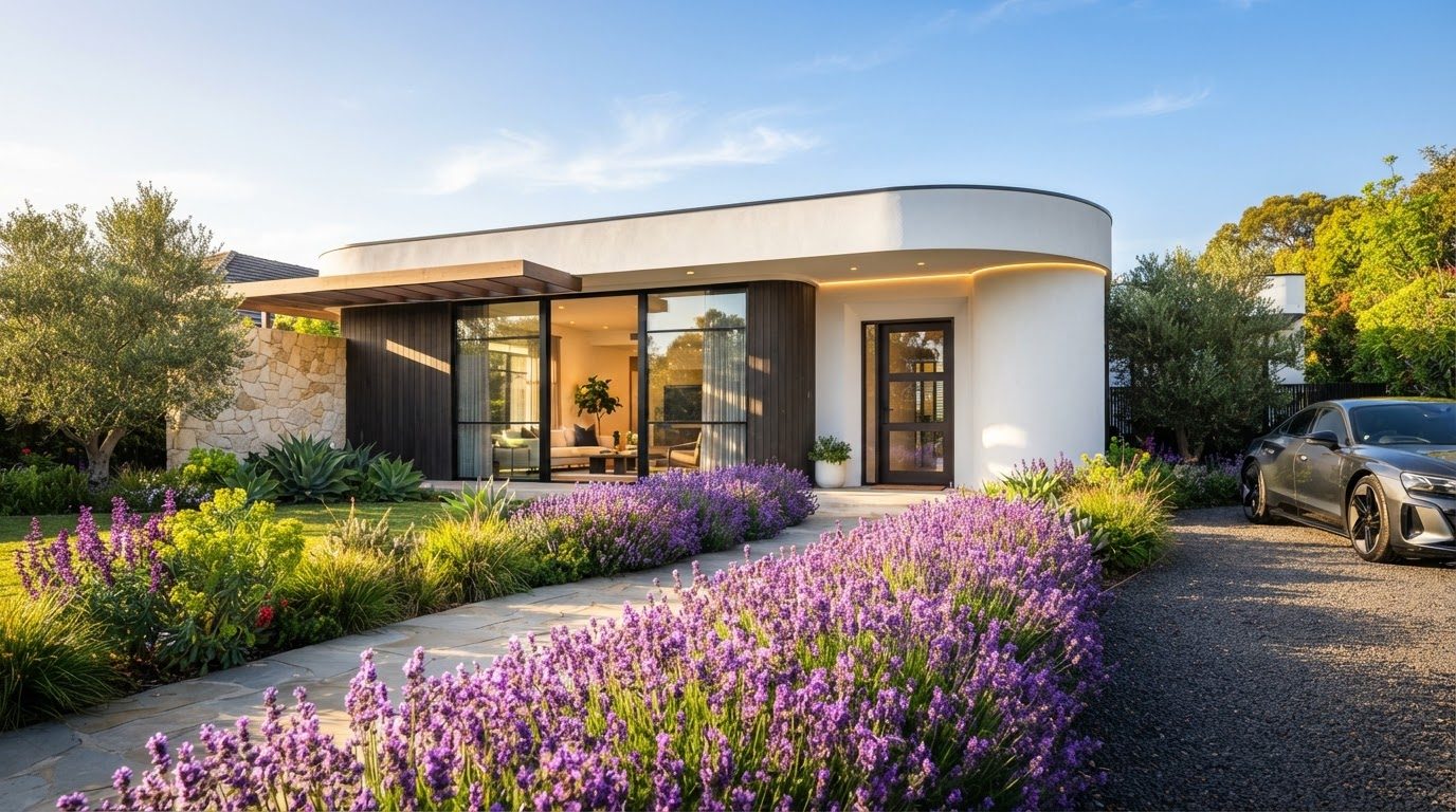 Futuristic Front Yard Concept 36 — large format concept visual
