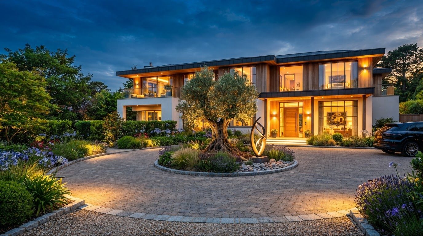 Futuristic Front Yard Concept 08 — large format concept visual