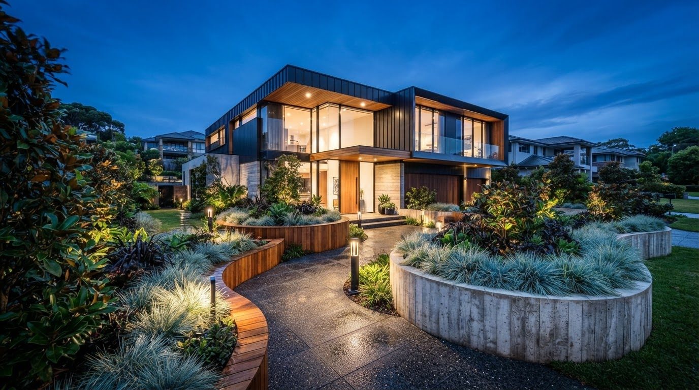 Futuristic Front Yard Concept 03 — large format concept visual