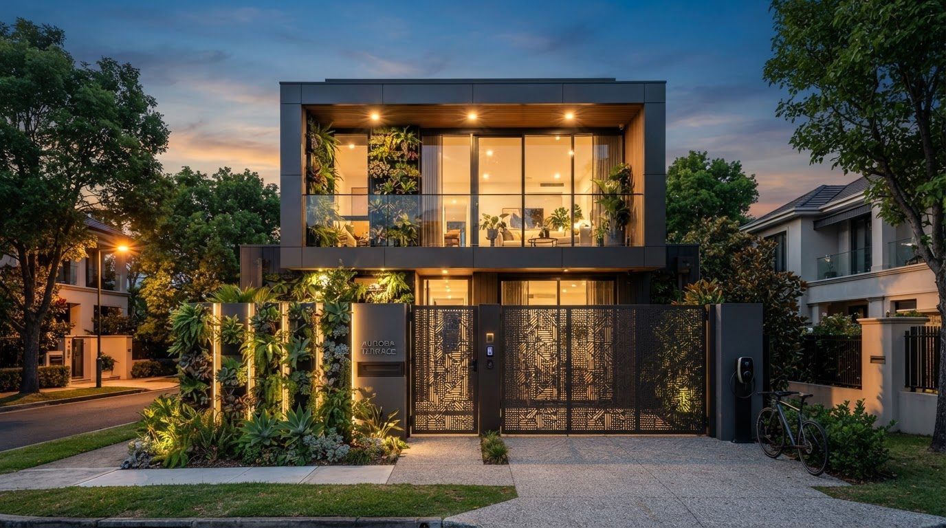 Futuristic Front Yard Concept 09 — large format concept visual