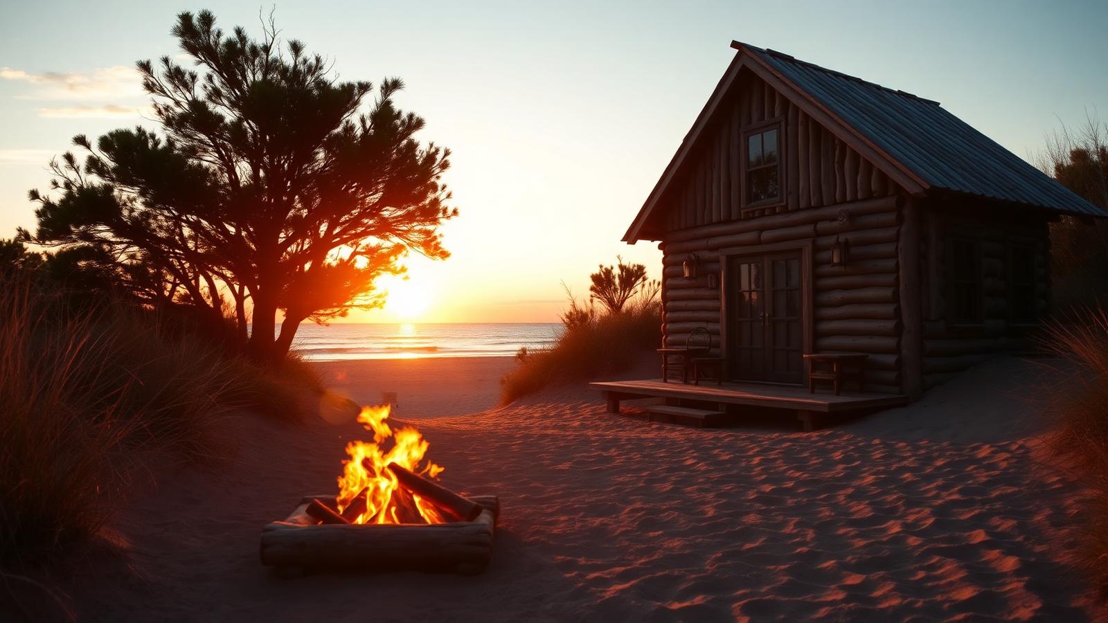 Driftwood cabin in the dunes beach house design by the ocean Rough sawn and recycled timber, a small deck, a. Images and Photos created by www.house-and-garden-designs.com