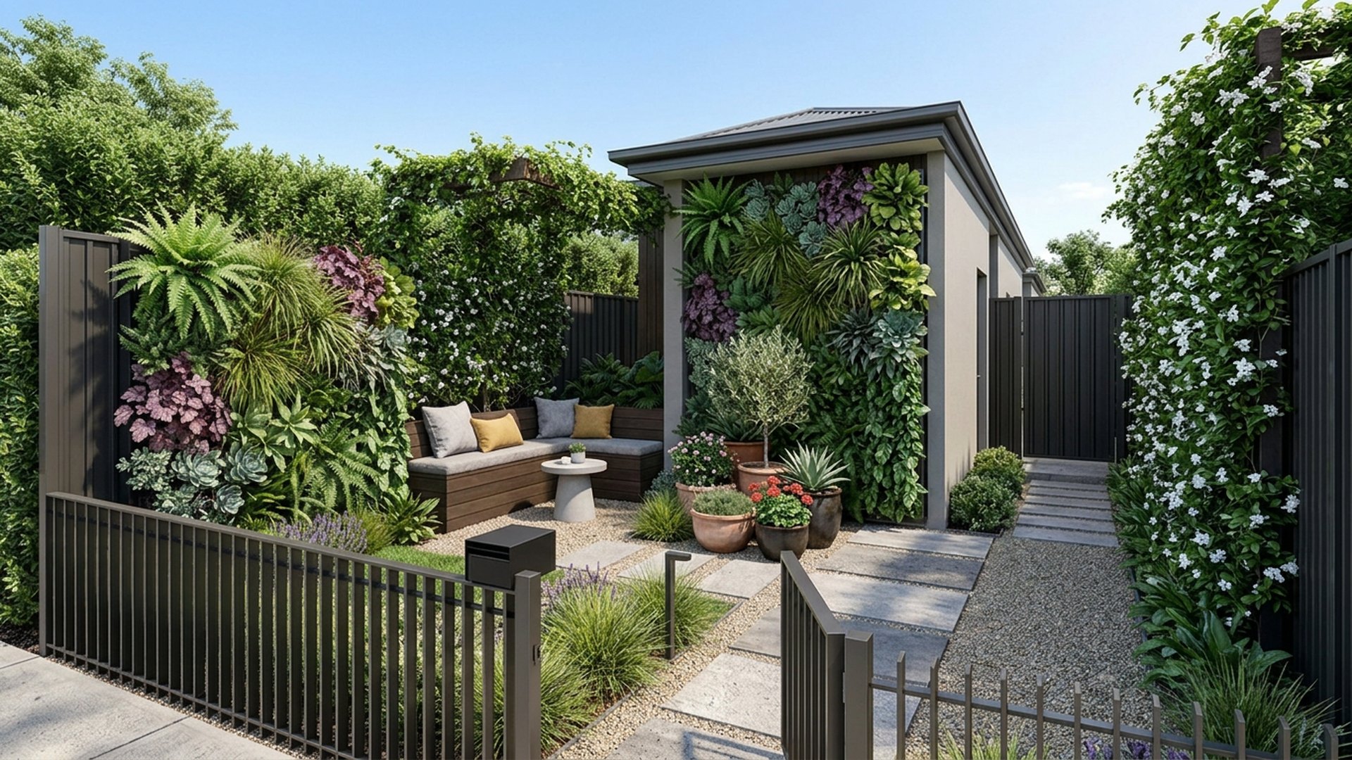 Compact Home Designs design concept visualisation photo modern home and garden landscaping. Images and Photos created by www.house-and-garden-designs.com