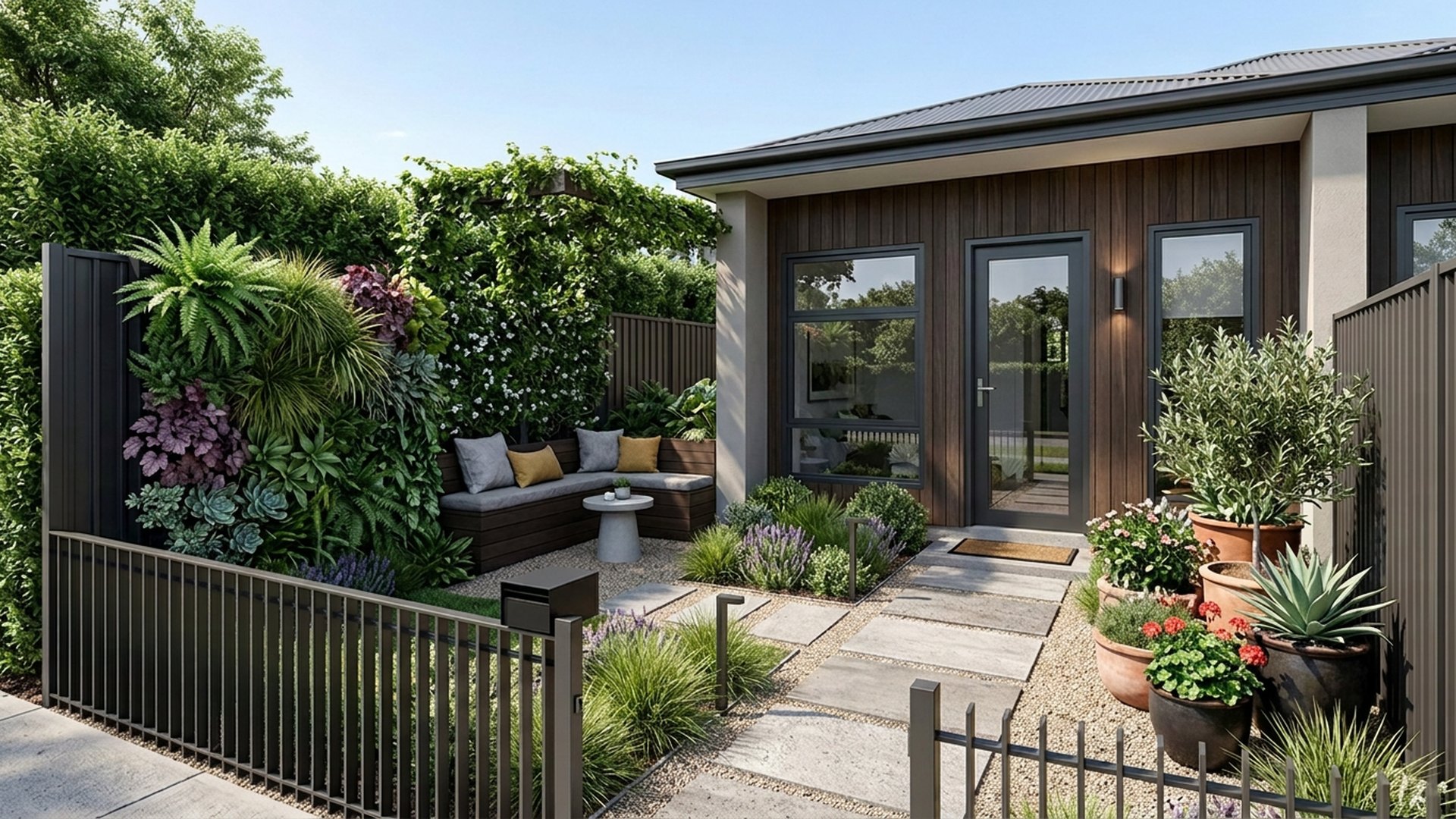 Compact Home Designs design concept visualisation photo modern home and garden landscaping. Images and Photos created by www.house-and-garden-designs.com
