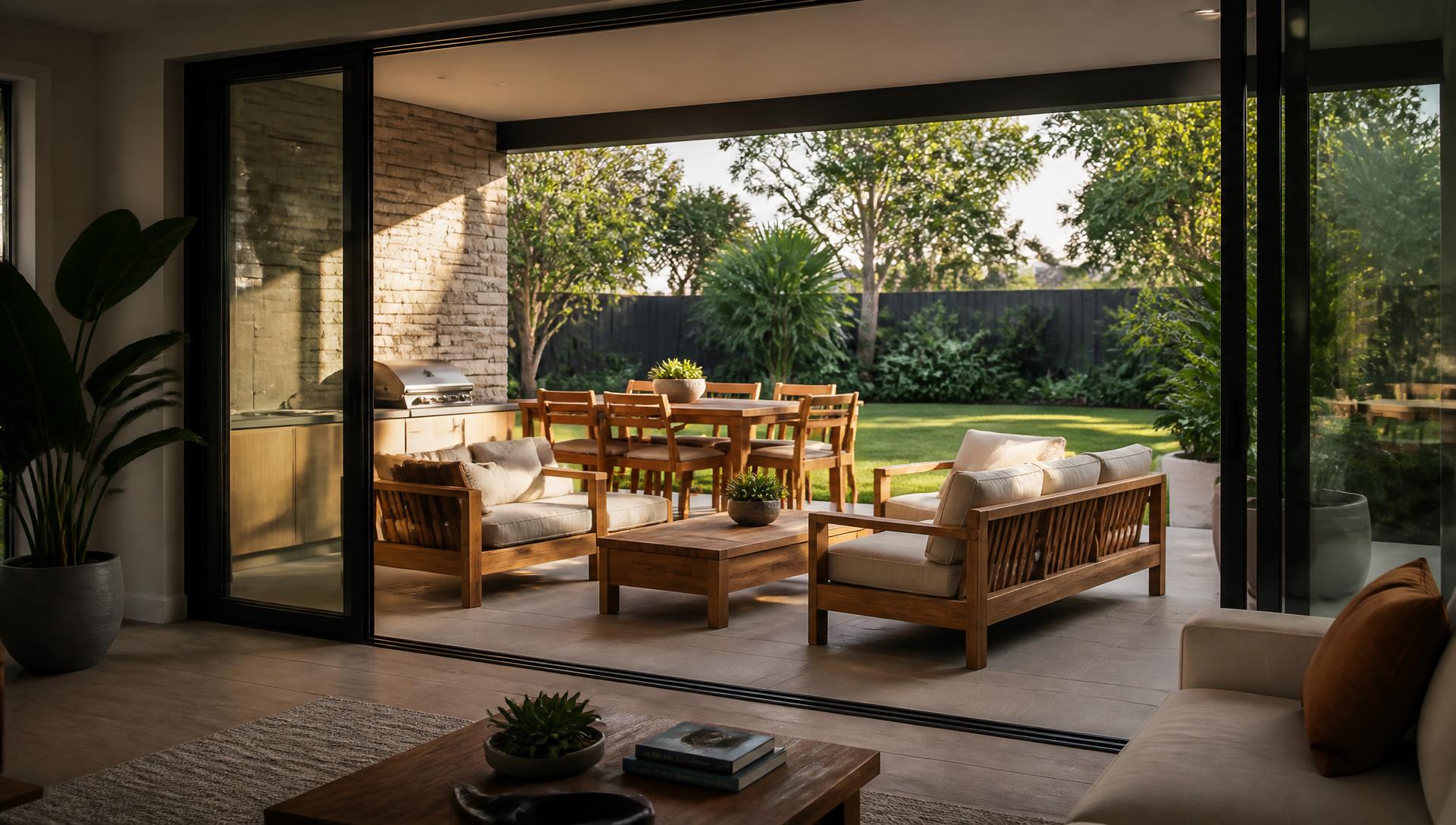 F1 Rear Outdoor Furniture design concept visualisation photo modern home and garden. Images and Photos created by www.house-and-garden-designs.com