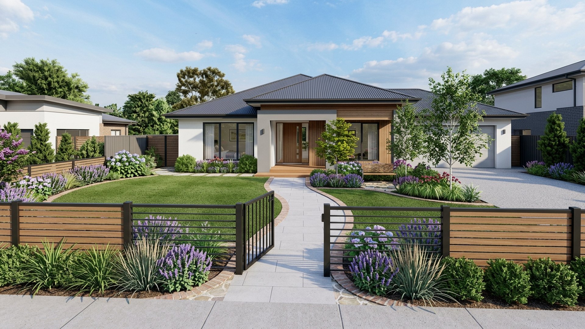 Family Safe Entry front yard landscaping concept — Forward Looking