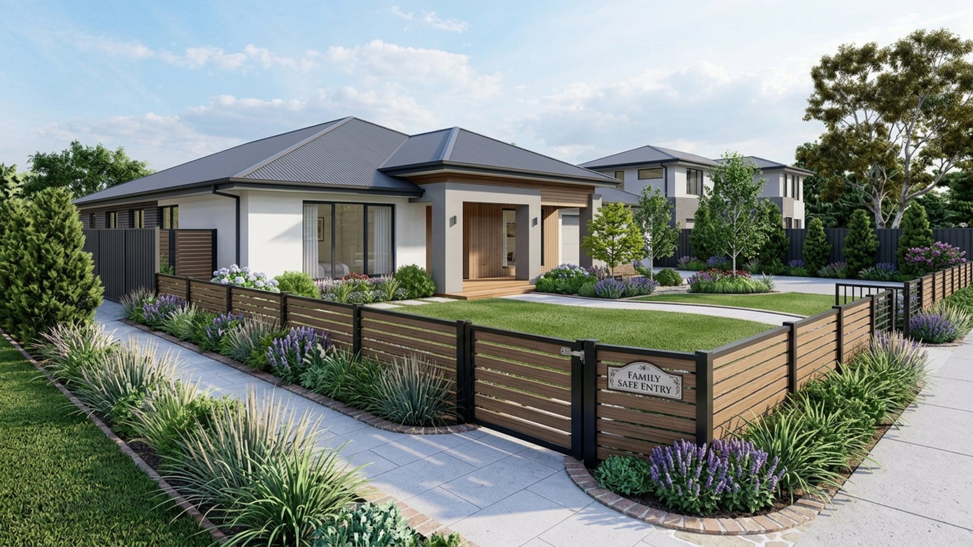 Family Home Designs design concept visualisation photo modern home and garden landscaping. Images and Photos created by www.house-and-garden-designs.com
