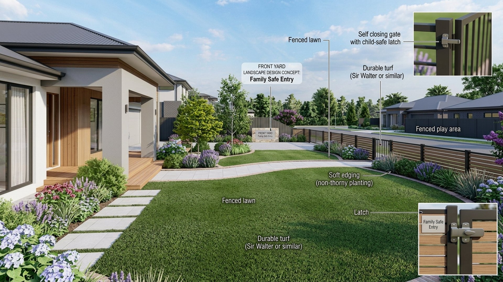 Family Home Designs design concept visualisation photo modern home and garden landscaping. Images and Photos created by www.house-and-garden-designs.com