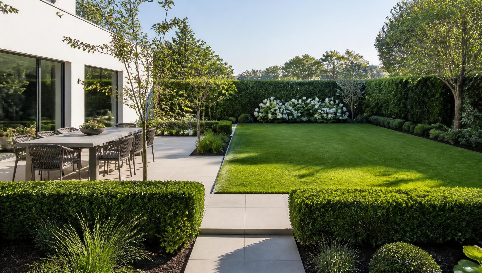G1 Rear Garden Designs design concept visualisation photo modern home and garden. Images and Photos created by www.house-and-garden-designs.com