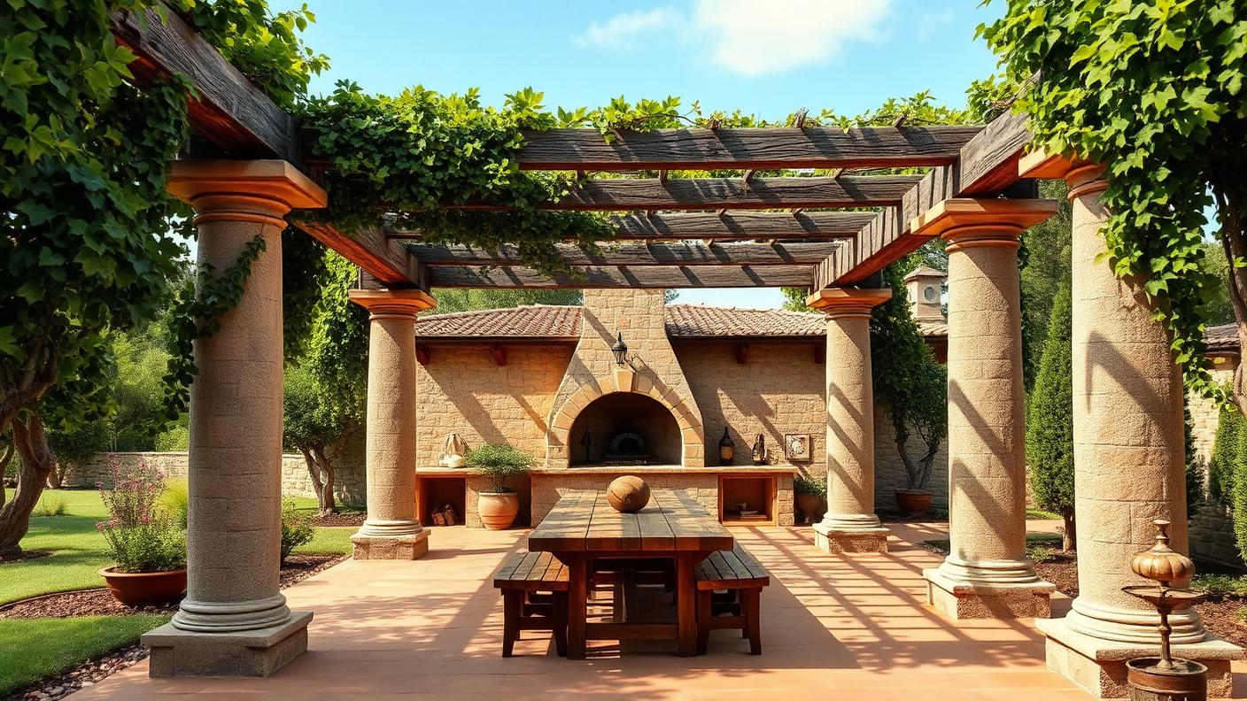 G4 Forward Pergola Designs design concept visualisation photo modern home and garden. Images and Photos created by www.house-and-garden-designs.com