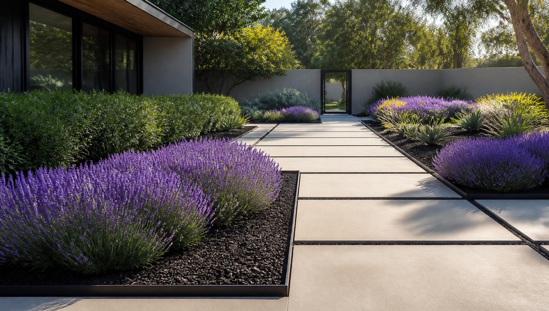 Low Garden Designs design concept visualisation photo modern home and garden landscaping. Images and Photos created by www.house-and-garden-designs.com
