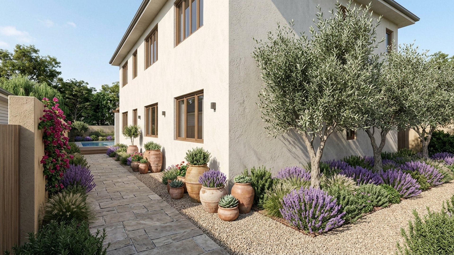 Mediterranean Home Designs design concept visualisation photo modern home and garden landscaping. Images and Photos created by www.house-and-garden-designs.com