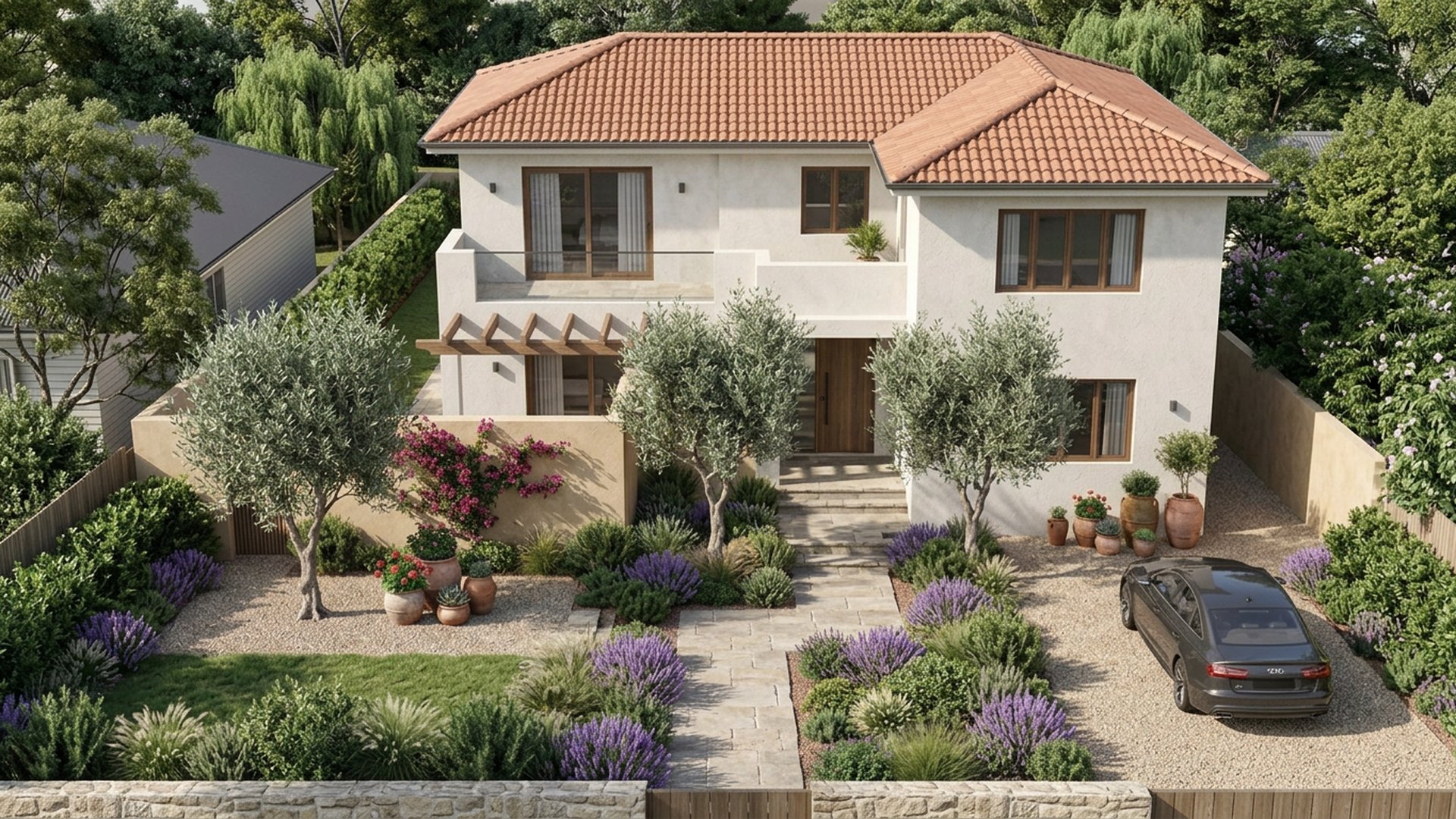 Mediterranean Home Designs design concept visualisation photo modern home and garden landscaping. Images and Photos created by www.house-and-garden-designs.com