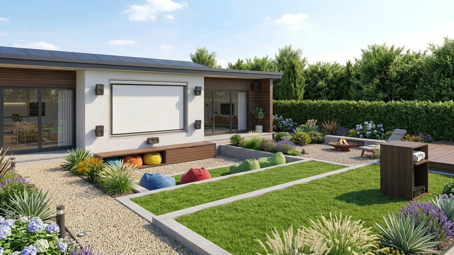 Outdoor Home Designs design concept visualisation photo modern home and garden landscaping. Images and Photos created by www.house-and-garden-designs.com