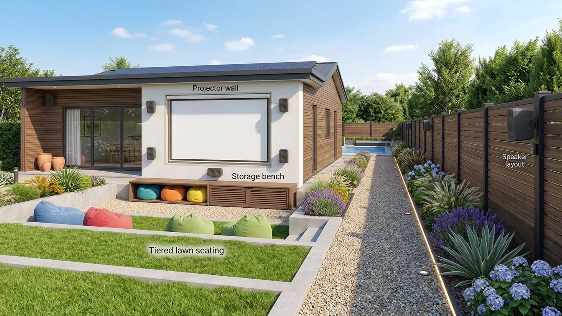Outdoor Home Designs design concept visualisation photo modern home and garden landscaping. Images and Photos created by www.house-and-garden-designs.com
