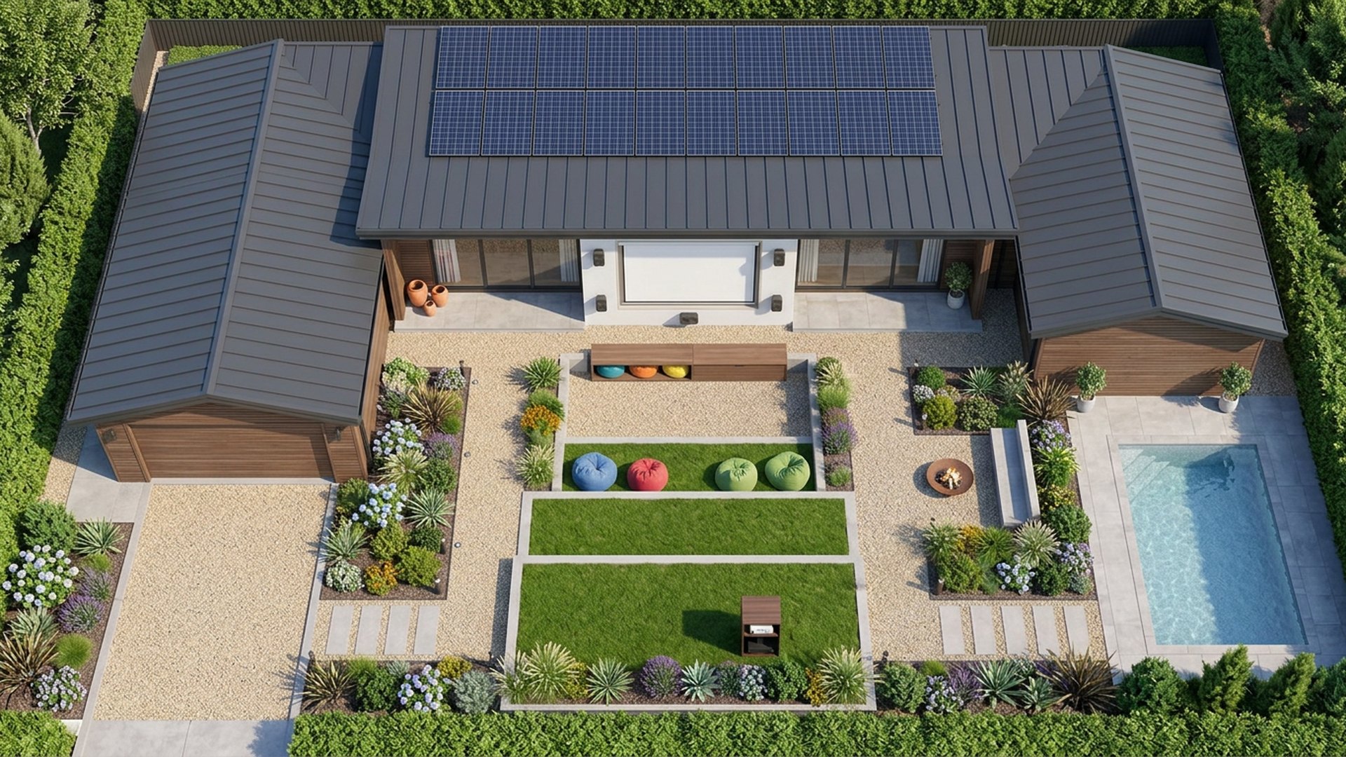 Outdoor Home Designs design concept visualisation photo modern home and garden landscaping. Images and Photos created by www.house-and-garden-designs.com