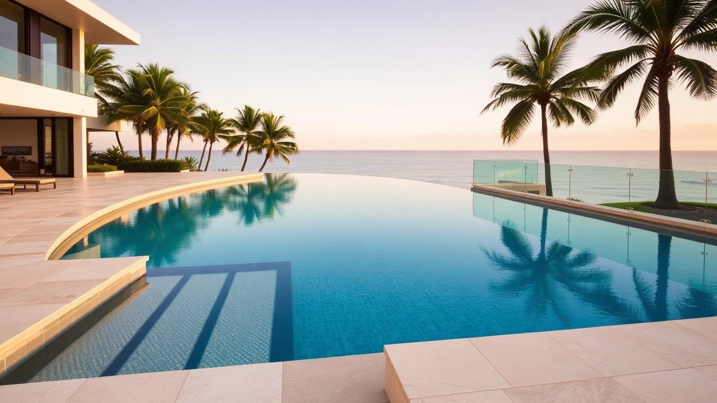 P1 Left Pool Designs design concept visualisation photo modern home and garden. Images and Photos created by www.house-and-garden-designs.com