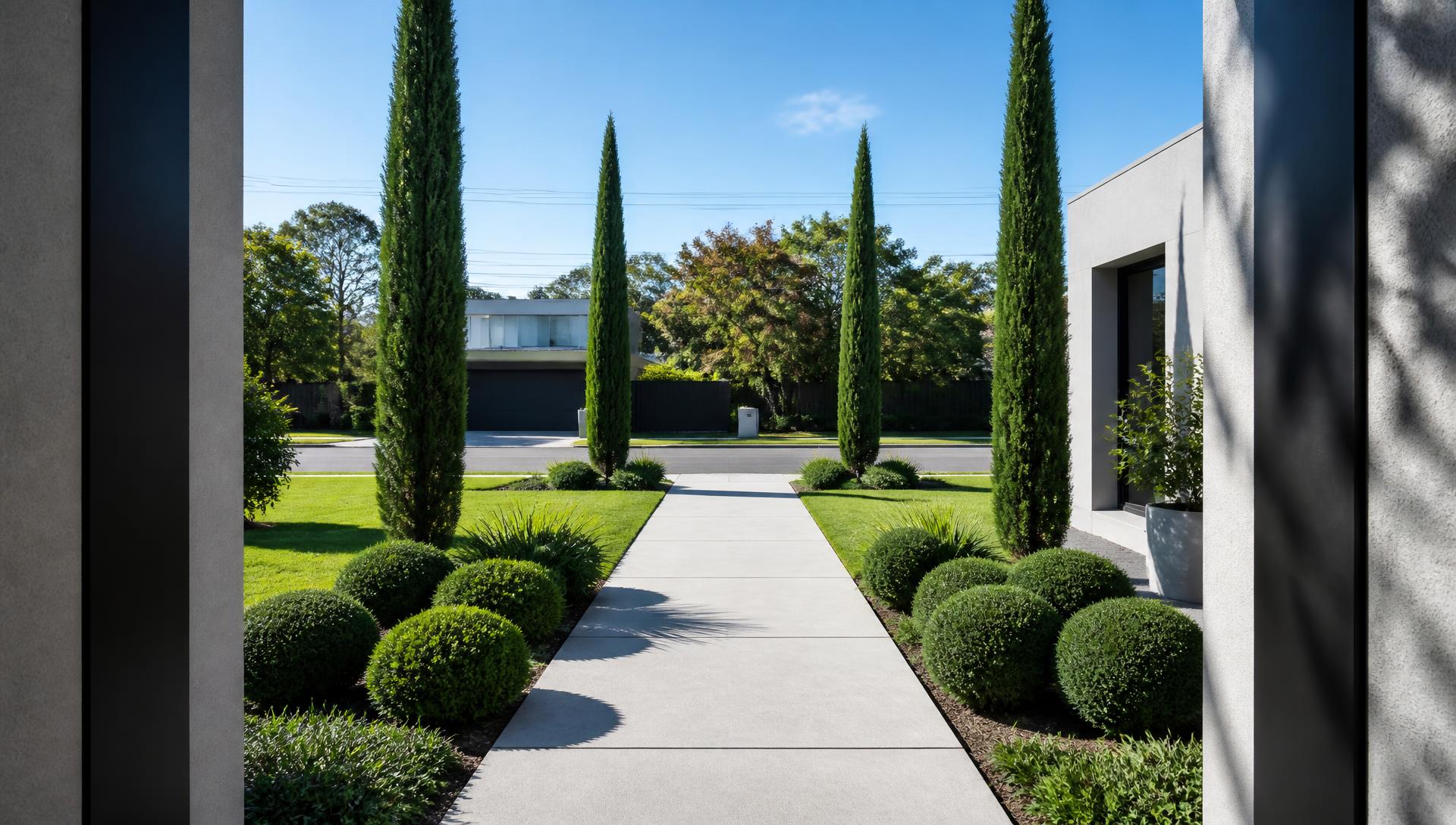 Property No:4 — Cypress Court Frontage front yard design — Rear Backyard Look