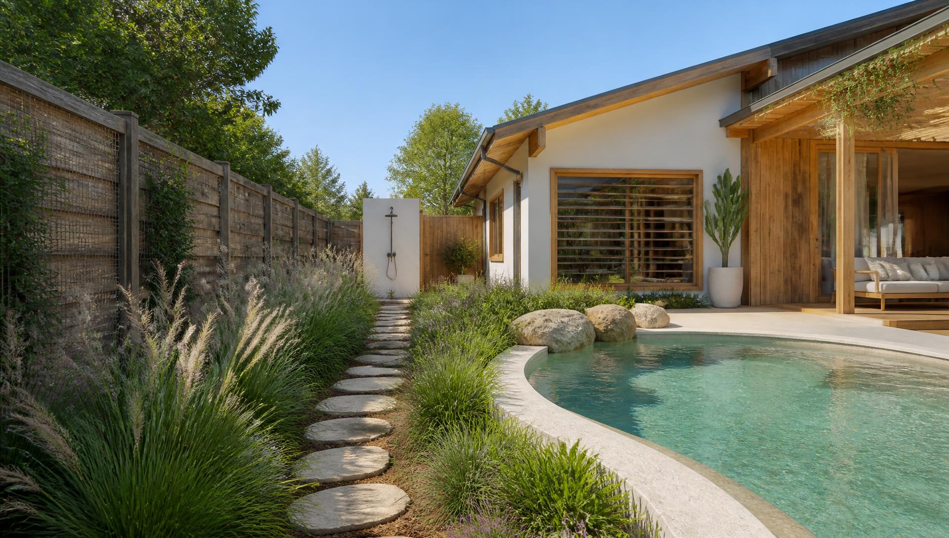 Property No:3 — Lagoon Garden Residence backyard design — Left Side Property View