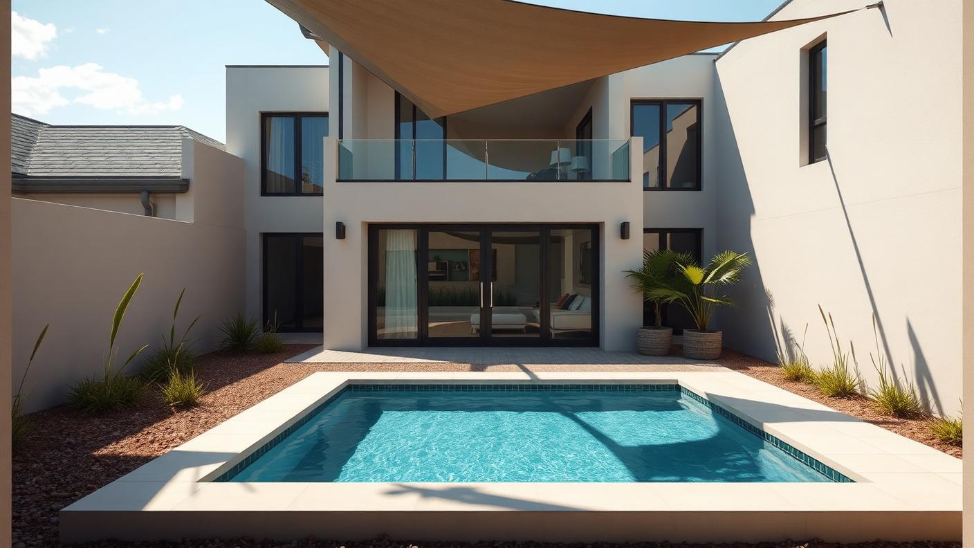 P3 Rear Pool Designs design concept visualisation photo modern home and garden. Images and Photos created by www.house-and-garden-designs.com