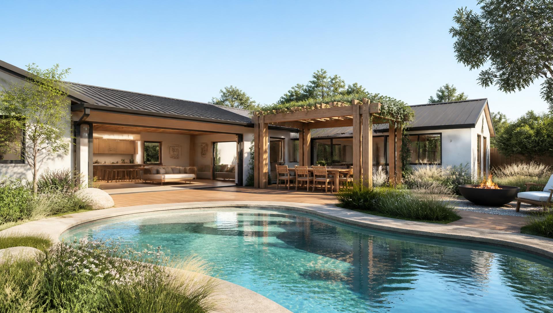 P3 Rear Luxurious Home Designs and Estates design concept visualisation photo modern. Images and Photos created by www.house-and-garden-designs.com