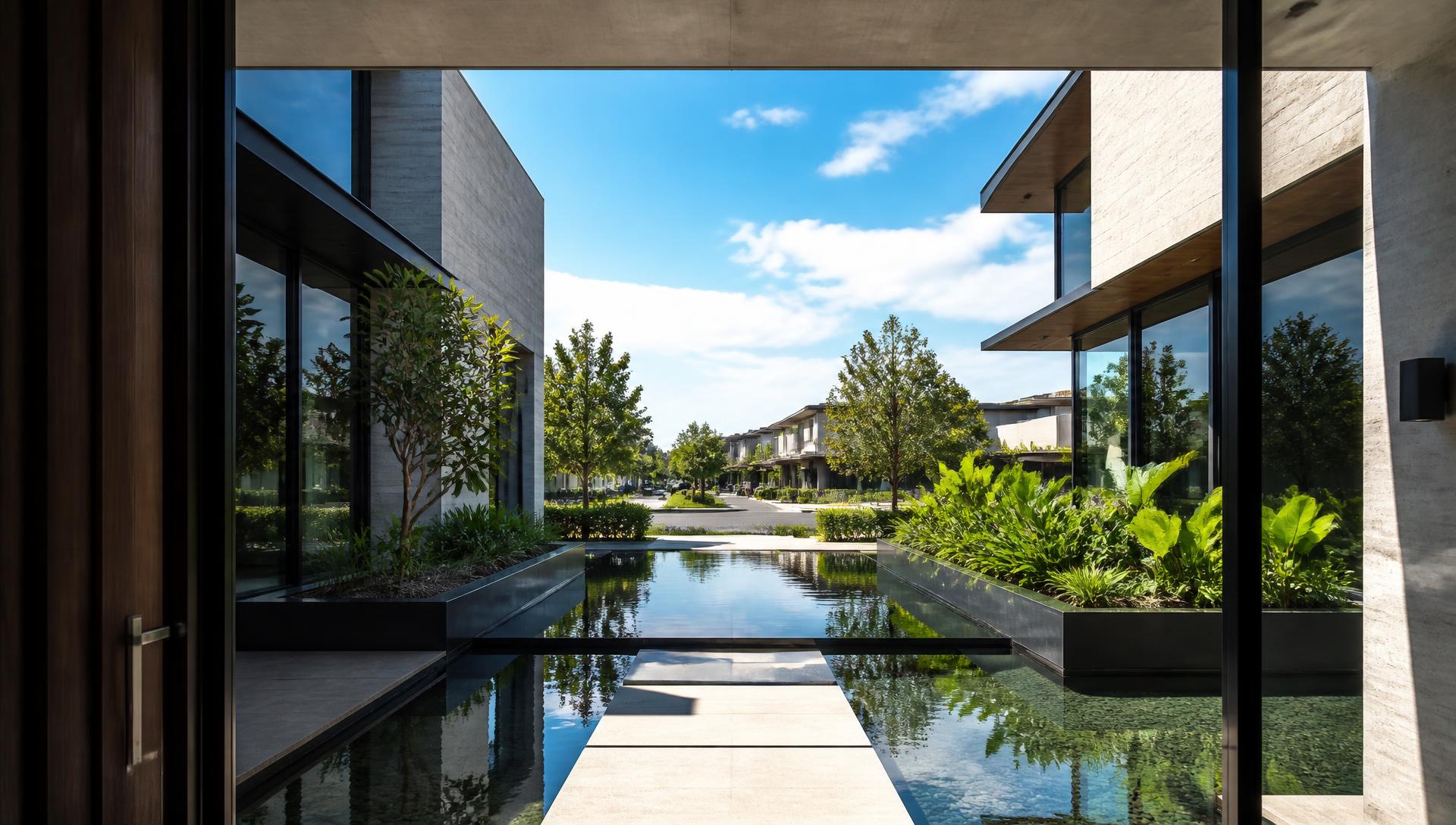 P4 Rear Luxurious Home Designs and Estates design concept visualisation photo modern. Images and Photos created by www.house-and-garden-designs.com