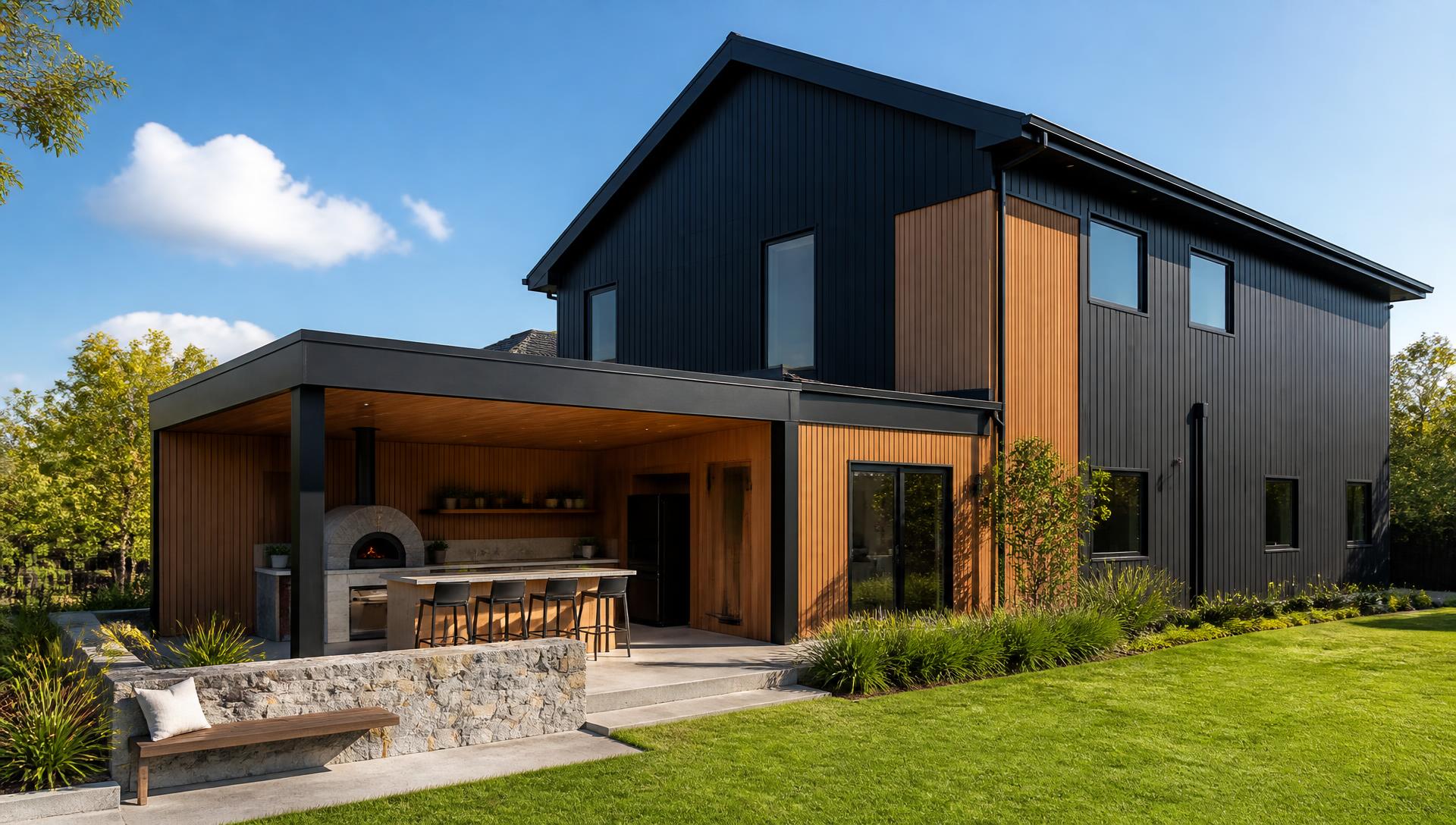Property No:5 — Verdant Pavilion Retreat backyard design — Right Side Property View