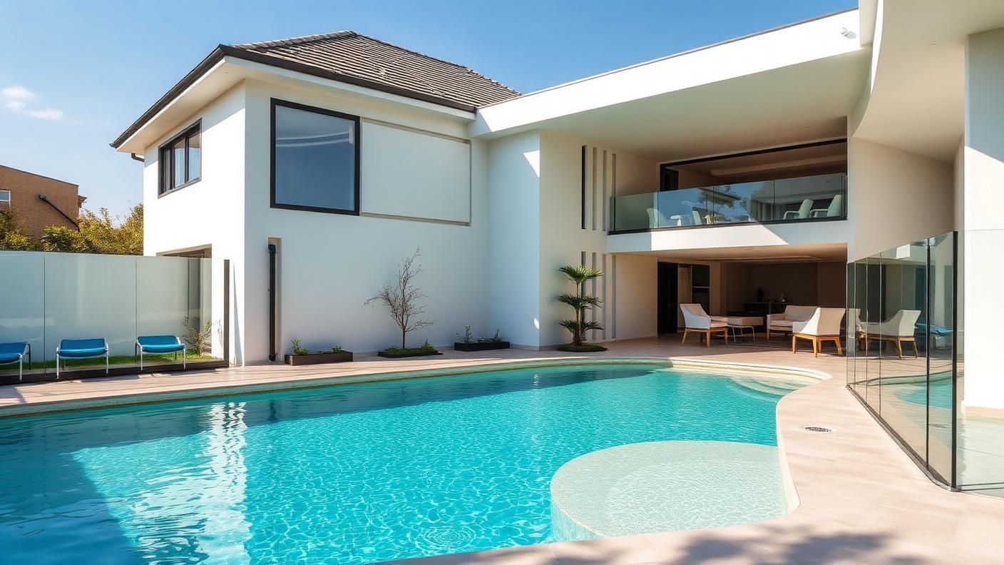 Pc 06 Pool Designs design concept visualisation photo modern home and garden. Images and Photos created by www.house-and-garden-designs.com