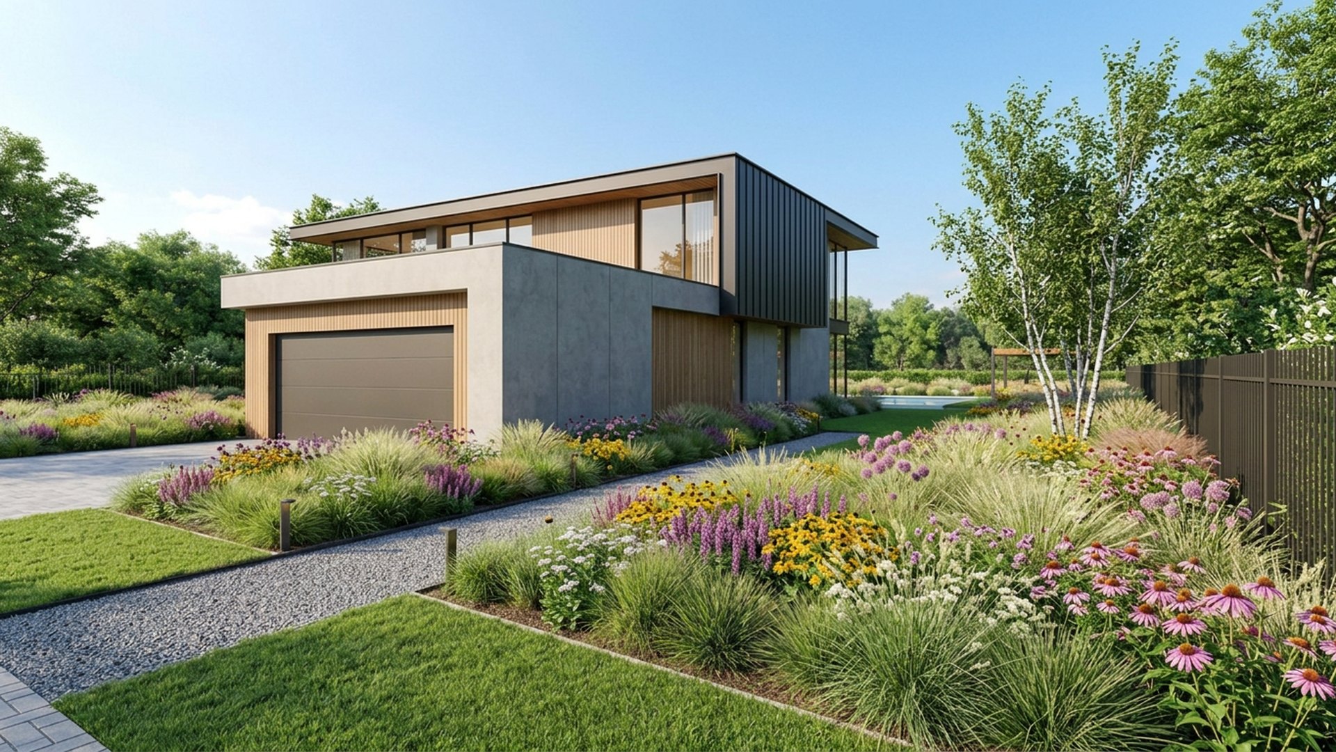 Prairie Home Designs design concept visualisation photo modern home and garden landscaping. Images and Photos created by www.house-and-garden-designs.com