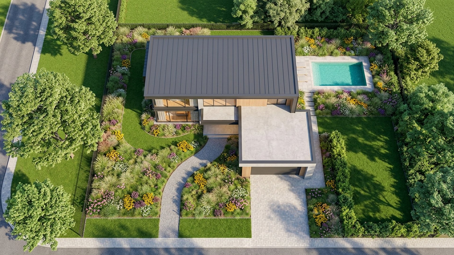 Prairie Home Designs design concept visualisation photo modern home and garden landscaping. Images and Photos created by www.house-and-garden-designs.com