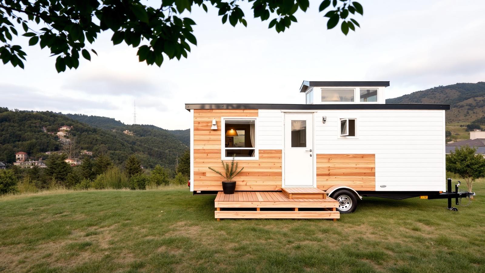 Towable home that skips the land tiny home design with garden A road-legal build in white and cedar with a. Images and Photos created by www.house-and-garden-designs.com
