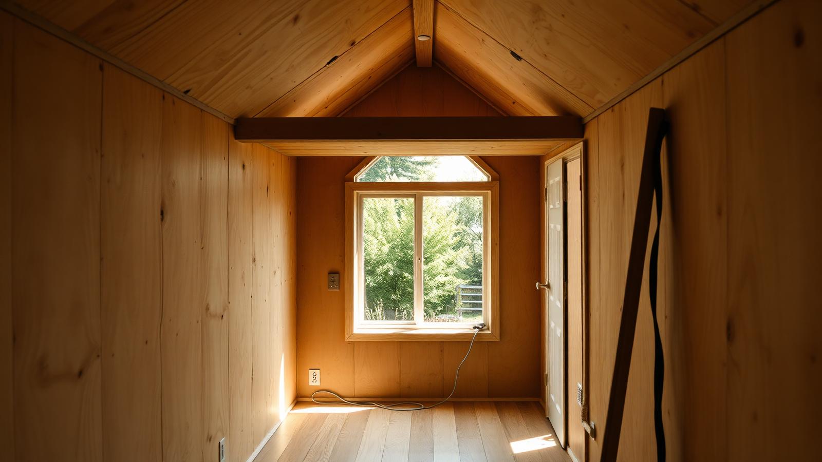 Insulate and line the comfort you cannot see tiny home design with garden Plywood lining going on over dense insulation. Images and Photos created by www.house-and-garden-designs.com