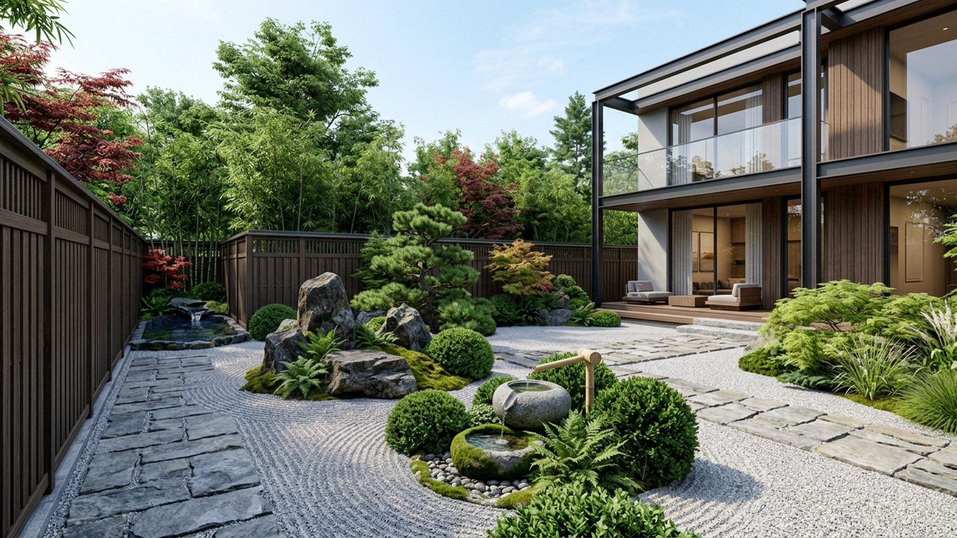 Zen Home Designs design concept visualisation photo modern home and garden landscaping. Images and Photos created by www.house-and-garden-designs.com