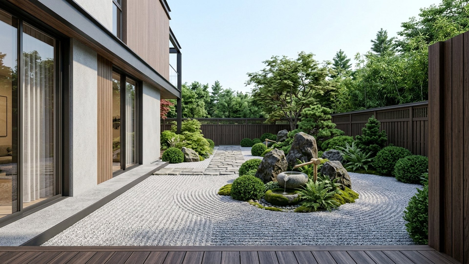 Zen Home Designs design concept visualisation photo modern home and garden landscaping. Images and Photos created by www.house-and-garden-designs.com