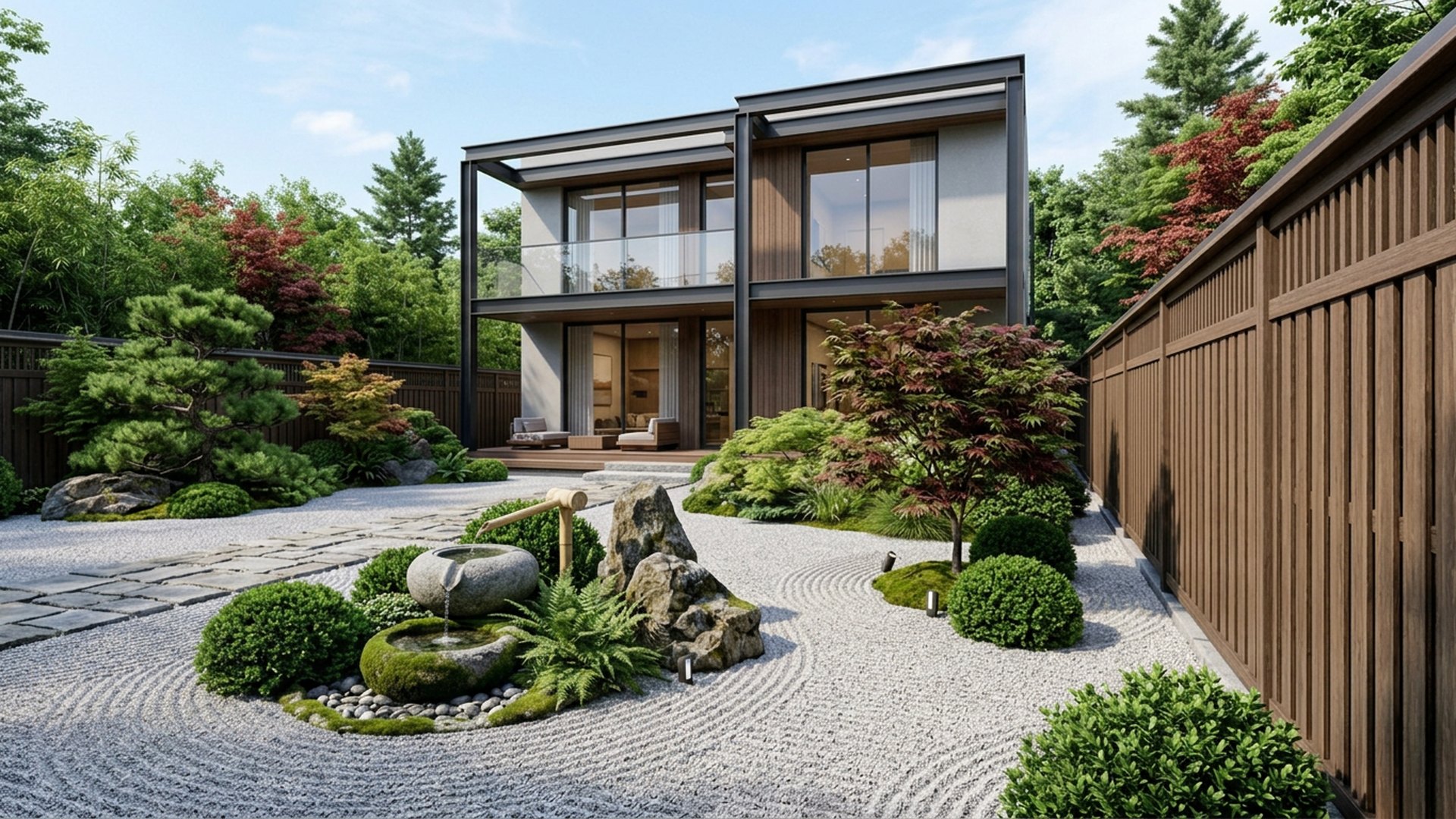 Zen Home Designs design concept visualisation photo modern home and garden landscaping. Images and Photos created by www.house-and-garden-designs.com