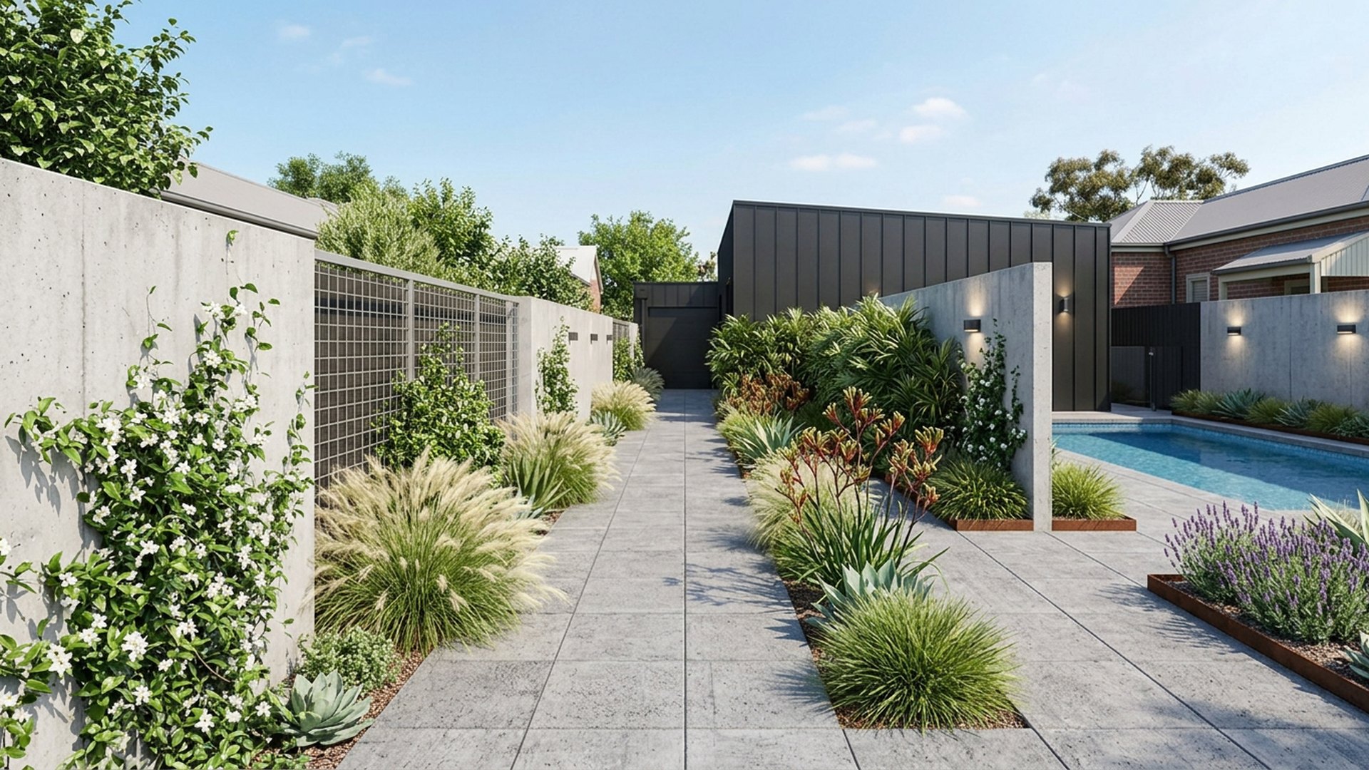 Zero Home Designs design concept visualisation photo modern home and garden landscaping. Images and Photos created by www.house-and-garden-designs.com