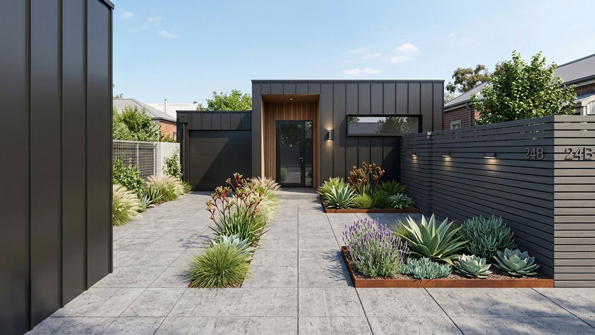 Zero Home Designs design concept visualisation photo modern home and garden landscaping. Images and Photos created by www.house-and-garden-designs.com