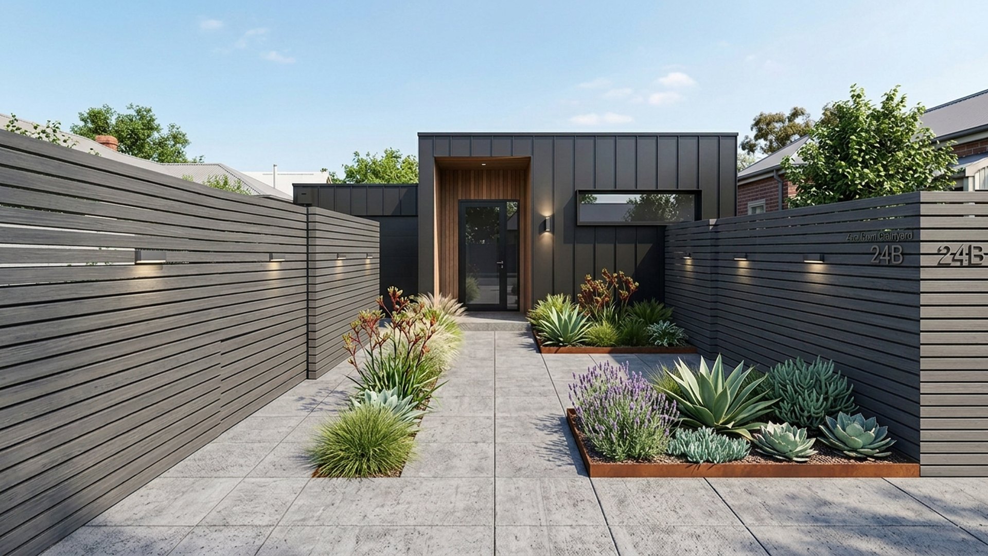 Zero Home Designs design concept visualisation photo modern home and garden landscaping. Images and Photos created by www.house-and-garden-designs.com